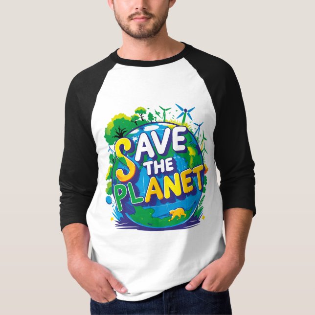 T-shirt save the planet (Devant)