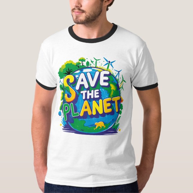 T-shirt save the planet (Devant)