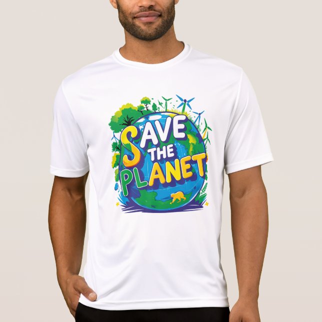 T-shirt save the planet (Devant)