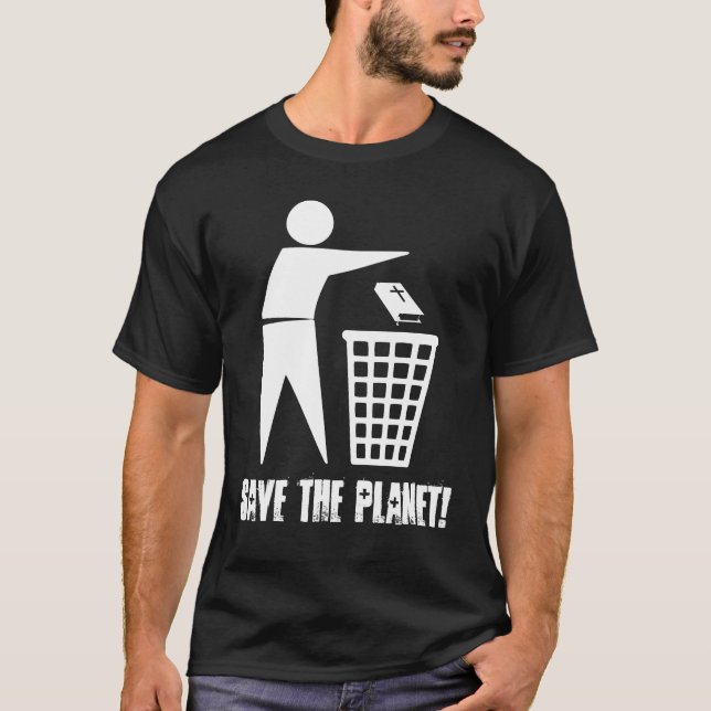 T-shirt Save the Planet ! (Foncée) (Devant)