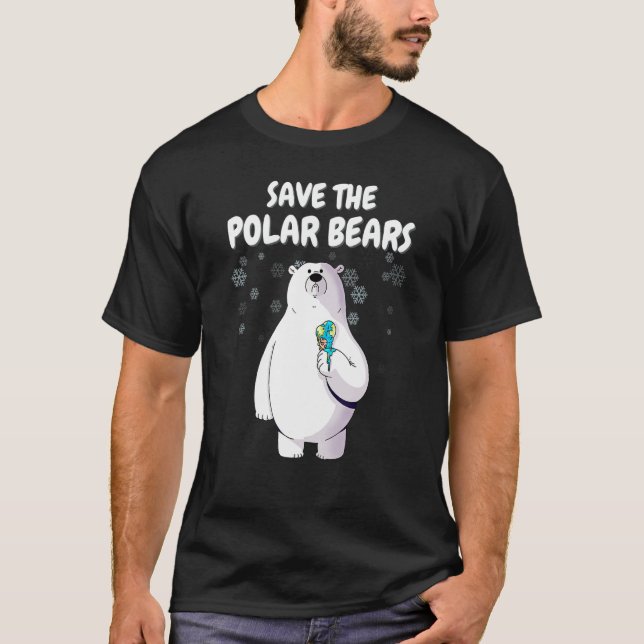 T-shirt Save The Polar Bears (Devant)