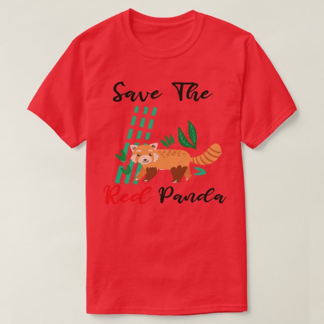 T-shirt Save the rad panda Cute 1 (Design devant)