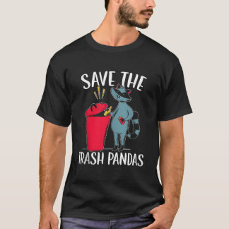 T-shirt Save The Trash Pandas Raccoon Wildlife Animal
