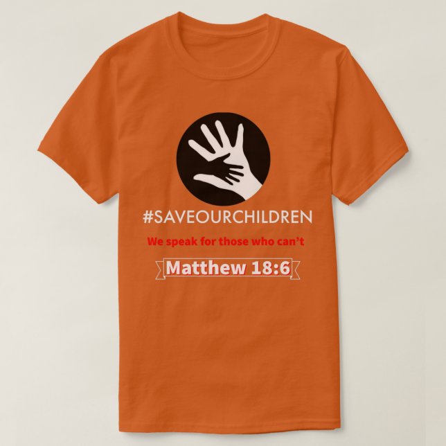 T-shirt SaveOurChildren (Design devant)