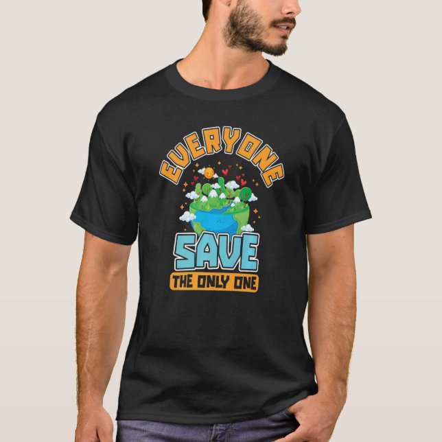 T-shirt savetheworld saveenvironment climatechange cleanwa (Devant)