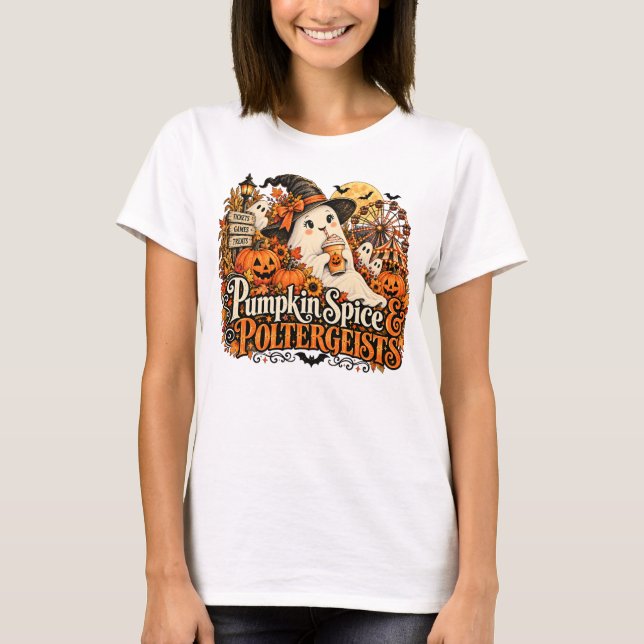 T-shirt saveur citrouille et Poltergeist (Devant)