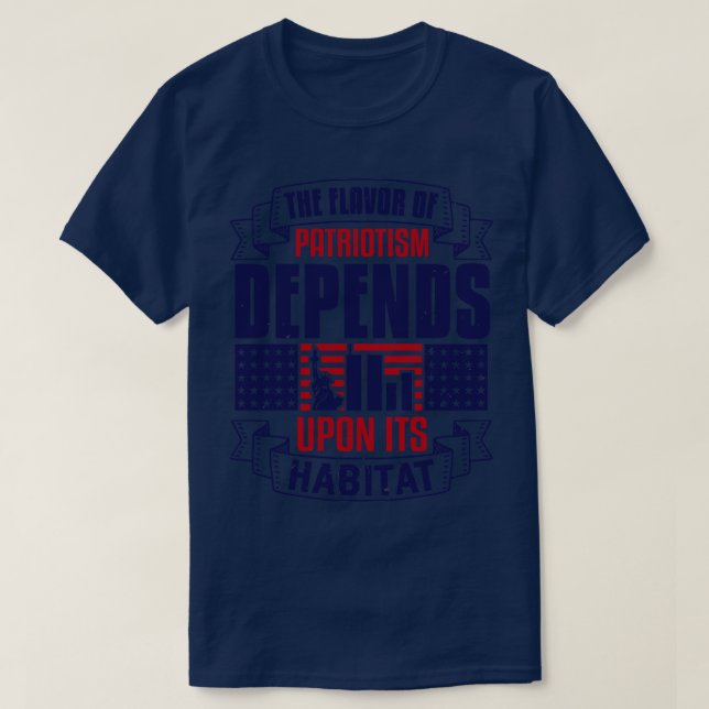 T-shirt Saveur du patriotisme patriote américain (Design devant)