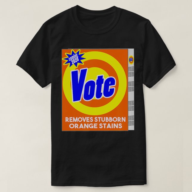 T-shirt Savon Détergent Anti Trump Drôle Bo Vote Enlever O (Design devant)