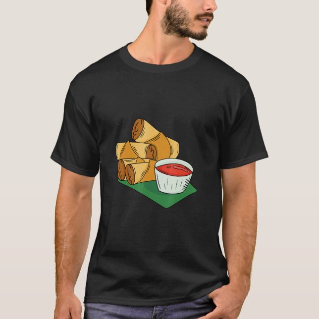 T-shirt Savors the Cuteness of Lumpia Filipino Delight (Devant)
