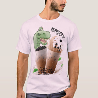 T-shirt savourez le thé à la bubba dinosaure
