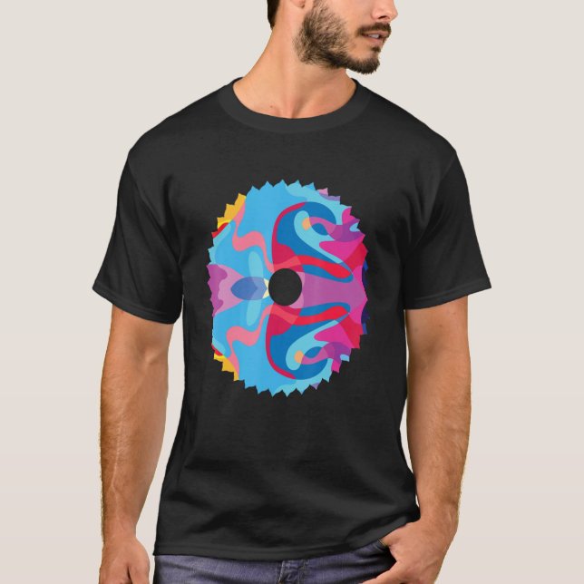 T-shirt Sawa circulaire de scie colorée (Devant)