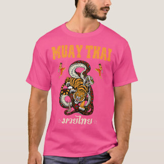 T-shirt Sawadee Thai traditionnel Sak Yant Thai Twin Tiger