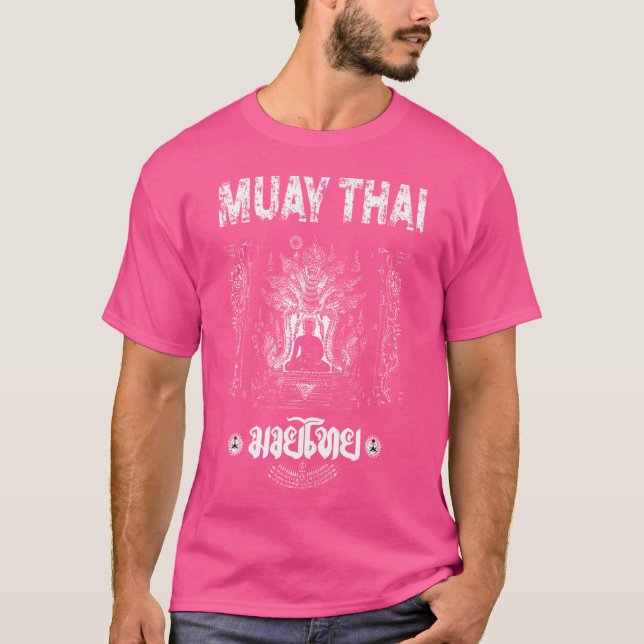T-shirt Sawadee Thai traditionnel Sak Yant Thai Twin Tiger (Devant)