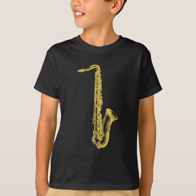 T-shirt Saxo en laiton (Devant)