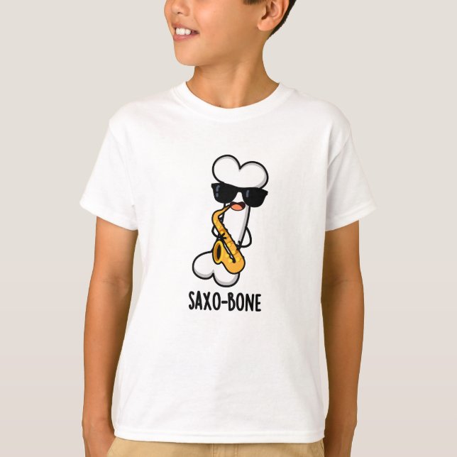T-shirt Saxo-os Funny Bone Funny Musique Pun (Devant)
