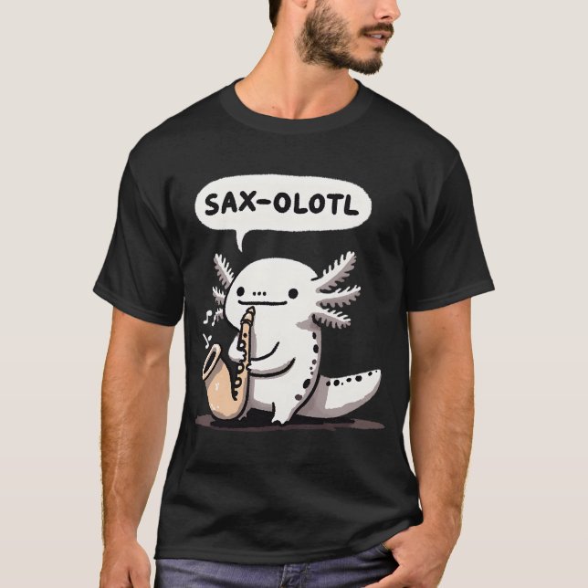 T-shirt Saxolotl saxophones (Devant)