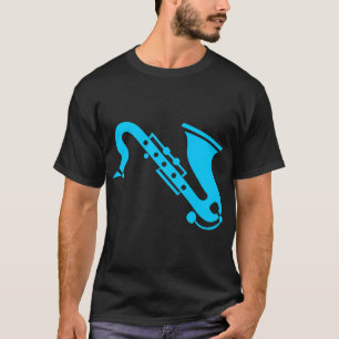 T-shirt Saxophone - Bleu Ciel