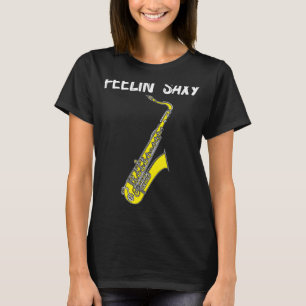 T-shirt Saxophone cool Pour Hommes Jazz Joueuse Marche