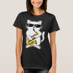 T-shirt Saxophone de chat Jazz Musique Instrument Chats
