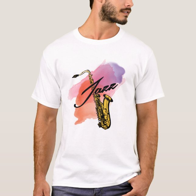 T-shirt Saxophone de jazz (Devant)