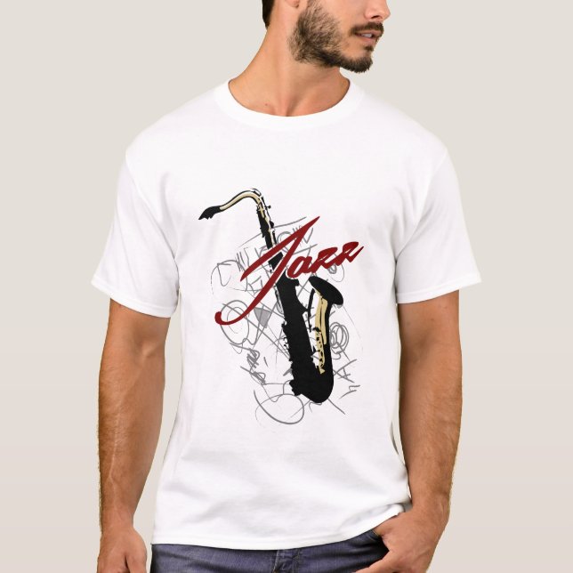 T-shirt Saxophone de jazz (Devant)