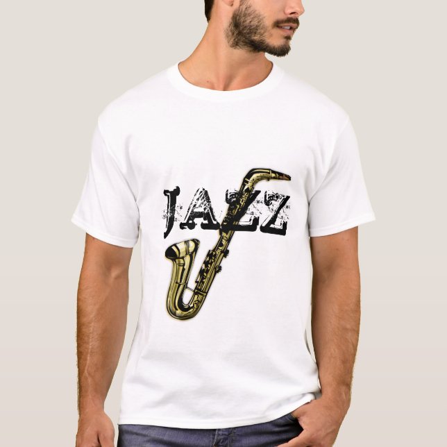 T-shirt saxophone de jazz (Devant)