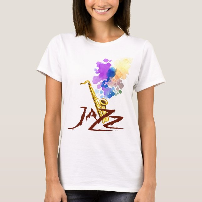 T-shirt Saxophone de jazz (Devant)