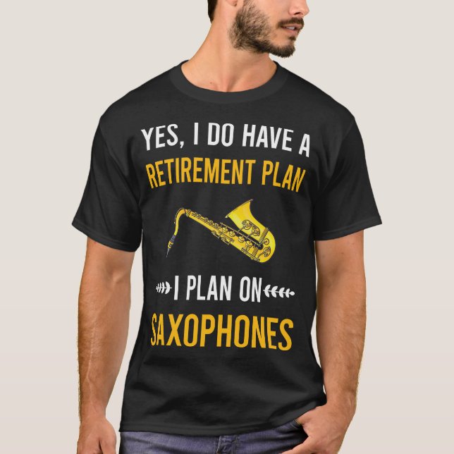 T-shirt Saxophone de retraite (Devant)