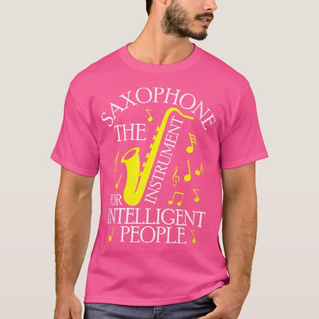 T-shirt Saxophone Femme L'Instrument Pour Pe Intelligent (Devant)
