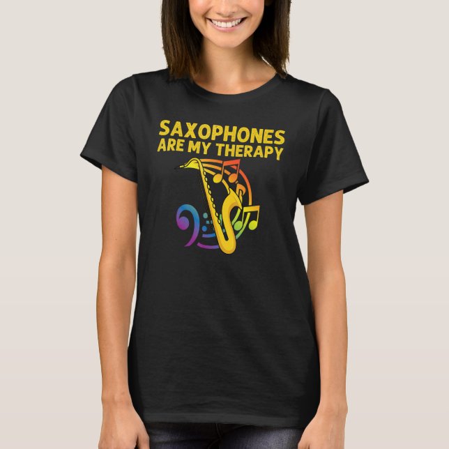 T-shirt Saxophone For Men Women Reed Instrument (Devant)