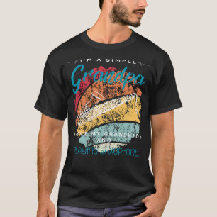 T-shirt Saxophone Grandpas Simple Serenade - Thé Whimsical
