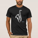 T-shirt saxophone illustré<br><div class="desc">Cette chemise lourde confortable est fabriquée par Bella Canvas puis imprimée par les bonnes personnes de Zazzle ici, donc vous savez que vous obtenez un vêtement de haute qualité que vous apprécierez pour les années à venir. Étant donné que le saxophone porte l'allure et le son universellement alléchants de romance...</div>