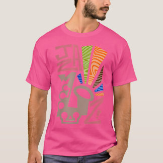 T-shirt Saxophone Jazz féminin