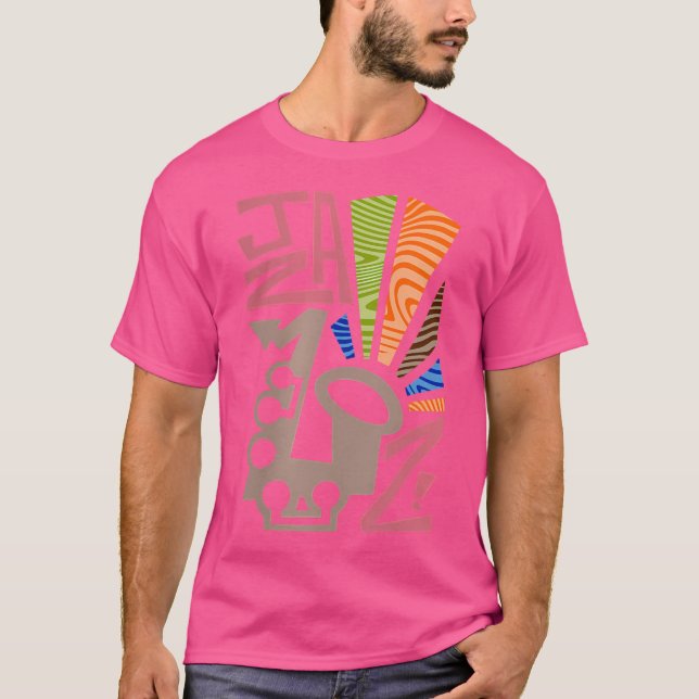 T-shirt Saxophone Jazz féminin (Devant)