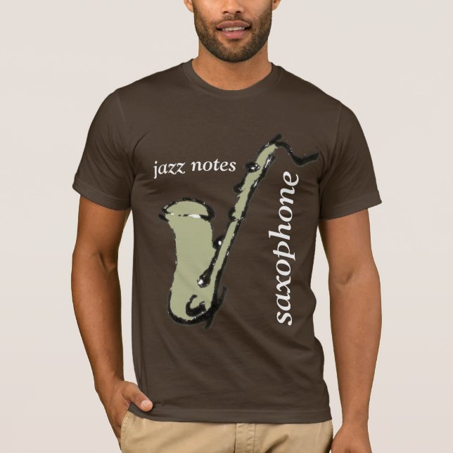 T-shirt saxophone, jazz music (Devant)