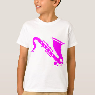 T-shirt Saxophone - magenta