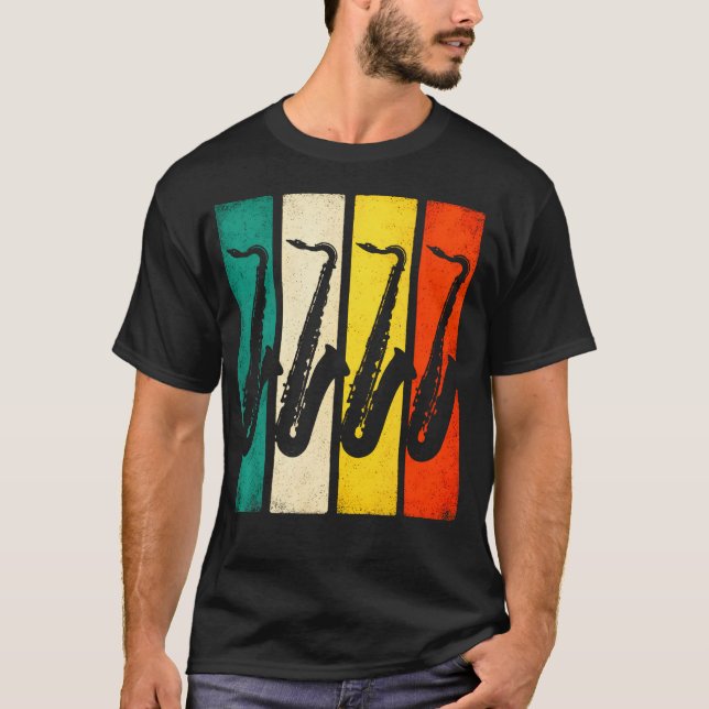 T-shirt Saxophone - Orchestre de Jazz Rétro (Devant)