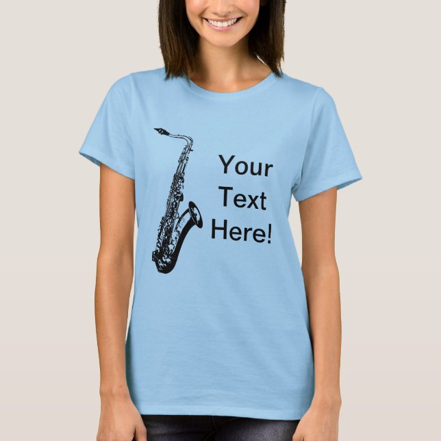 T-shirt Saxophone personnalisé (Devant)