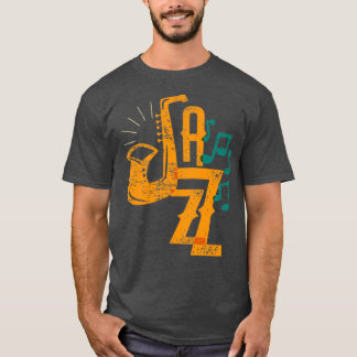 T-shirt Saxophone Player Jazz Fan design Vintage Cadeau