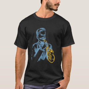 T-shirt Saxophone Player Jazz Musician Saxophonist Saxopho