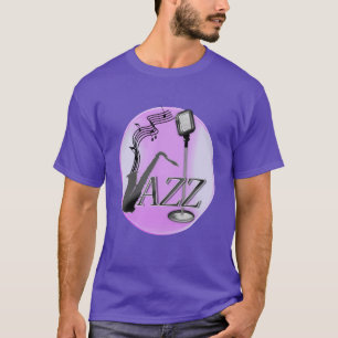 T-shirt Saxophone Player Notes musicales Jazz Music