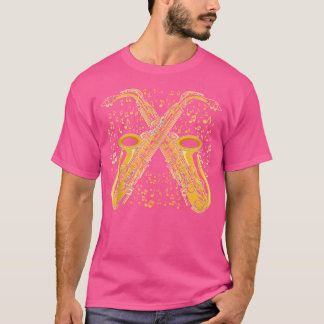 T-shirt Saxophone Player Saxophoniste Jazz Notes Saxo