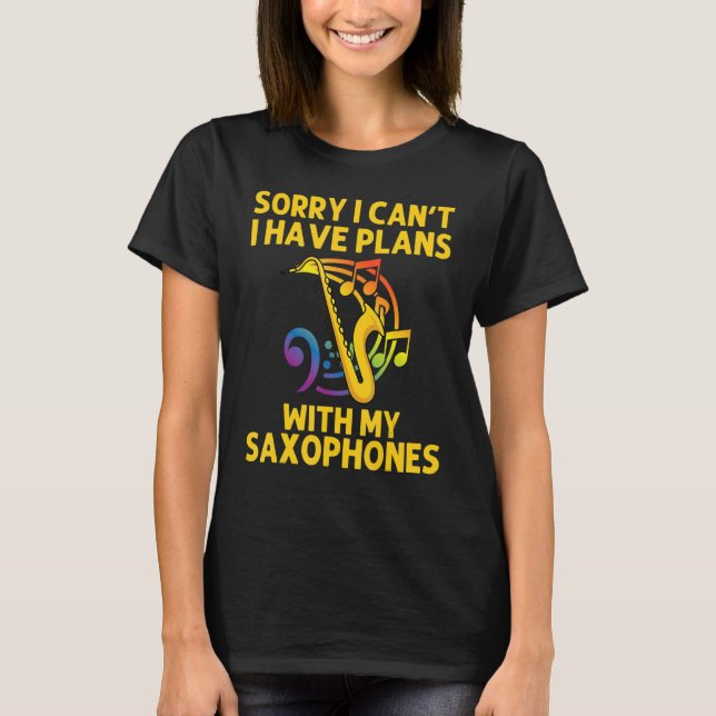 T-shirt Saxophone Pour Hommes Instrument De Reed Pour Femm (Devant)