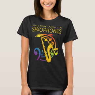 T-shirt Saxophone Pour Maman Instrument De Reed Pour Femme