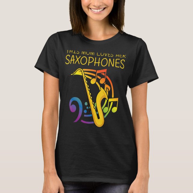 T-shirt Saxophone Pour Maman Instrument De Reed Pour Femme (Devant)