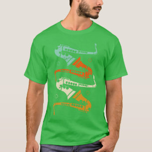 T-shirt Saxophone rétro