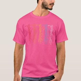 T-shirt Saxophone Retro Musicien Vintage Saxophoniste Jazz