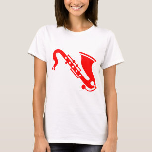 T-shirt Saxophone - Rouge