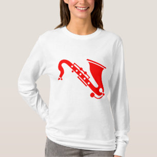 T-shirt Saxophone - Rouge