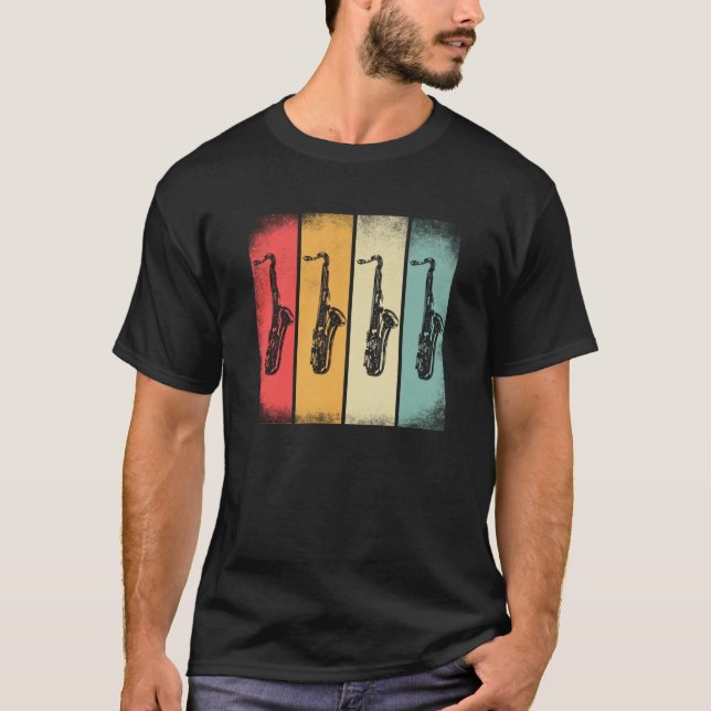 T-shirt Saxophone Saxaphone Player Musique Jazz Teneur (Devant)